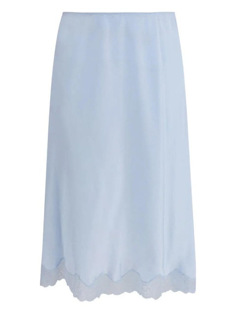 The Row Irene lace-trim silk midi skirt - Blue - zdjęcie produktu nr 1