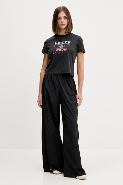 Tommy Jeans t-shirt bawełniany damski kolor czarny DW0DW21533 - zdjęcie produktu nr 2