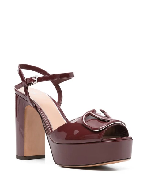 Valentino Garavani 115mm VLogo Signature leather sandals - Red - zdjęcie produktu nr 2