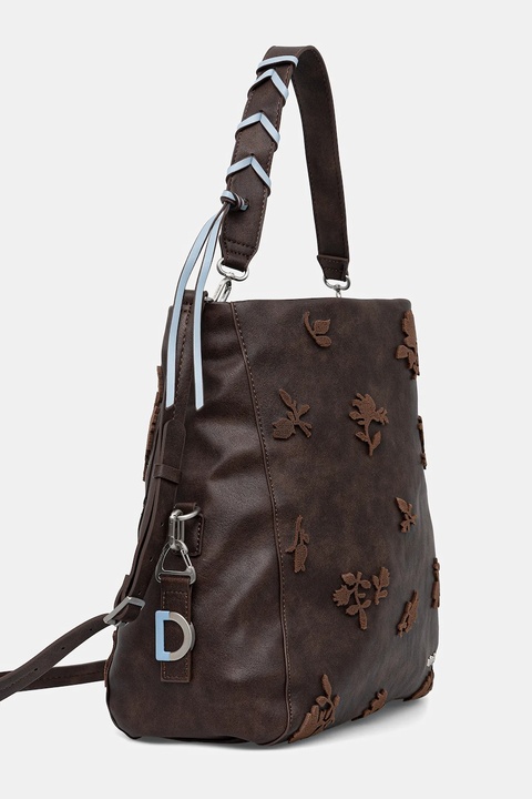 Desigual torebka STENCIL FLOWER LO kolor brązowy 25WAXPBA - zdjęcie produktu nr 2