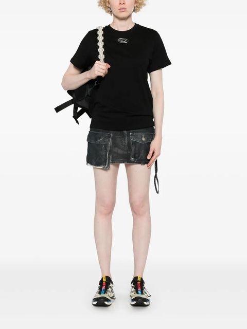 Diesel Oval D-logo T-shirt - Black - zdjęcie produktu nr 2