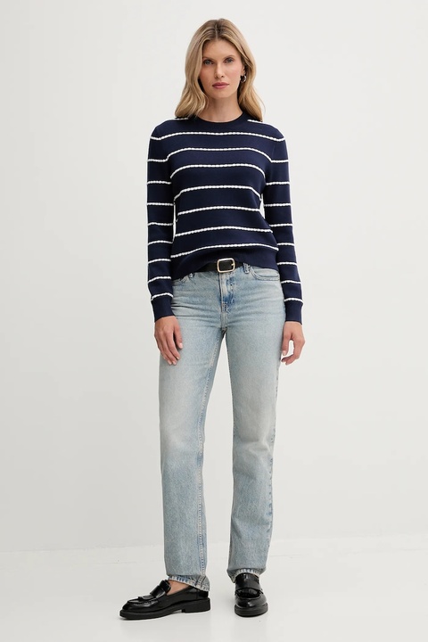 United Colors of Benetton sweter damski kolor granatowy lekki 104ME10EB - zdjęcie produktu nr 2