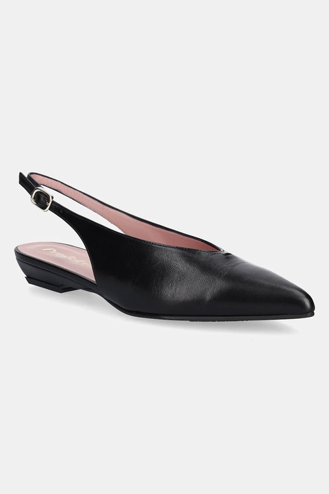 Pretty Ballerinas baleriny skórzane Kamala kolor czarny z odkrytą piętą 52178_A - zdjęcie produktu nr 1