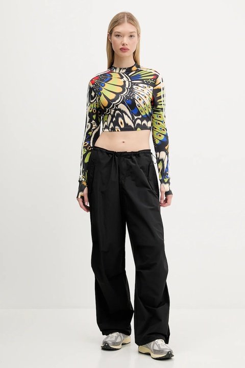 adidas longsleeve x Farm Rio damski kolor czarny z półgolfem JL8650 - zdjęcie produktu nr 1