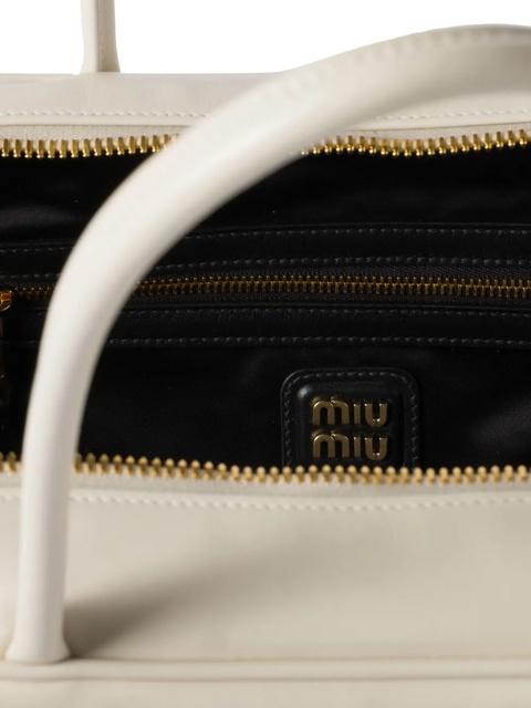 Miu Miu Beau leather bag - White - zdjęcie produktu nr 2