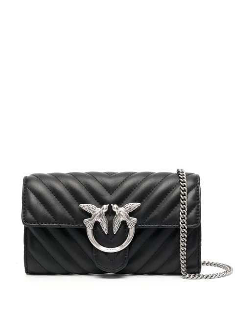 PINKO Love One quilted wallet-on-chain - Black - zdjęcie produktu nr 1