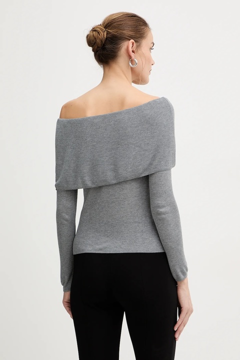 Guess longsleeve MELANIE kolor szary dekolt hiszpański W5BR48 Z0612 - zdjęcie produktu nr 1