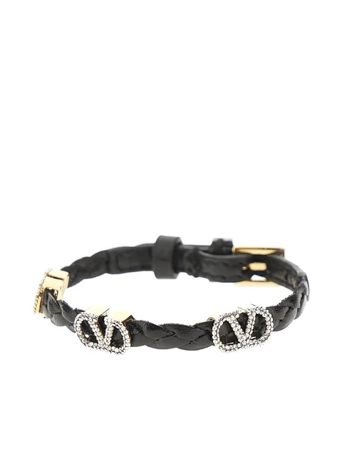 Valentino Garavani leather logo-details bracelet - Gold - zdjęcie produktu nr 2