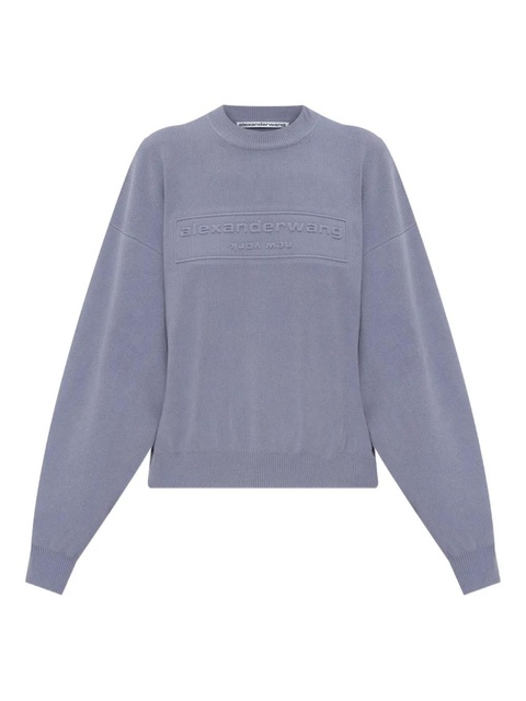 Alexander Wang logo-embossed jumper - Blue - zdjęcie produktu nr 1