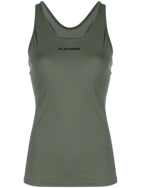Jil Sander logo-print tank top - Green - zdjęcie produktu nr 1