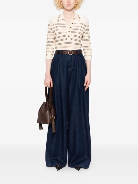 ZIMMERMANN striped polo top - Neutrals - zdjęcie produktu nr 2