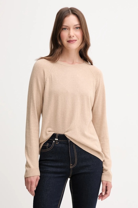 United Colors of Benetton sweter z domieszką wełny damski kolor beżowy 1035D1P17 - zdjęcie produktu nr 1