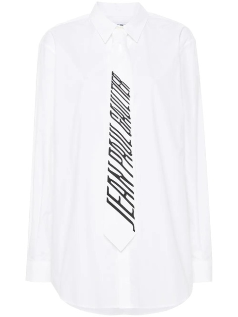 Jean Paul Gaultier tie-detailed shirt - White - zdjęcie produktu nr 1