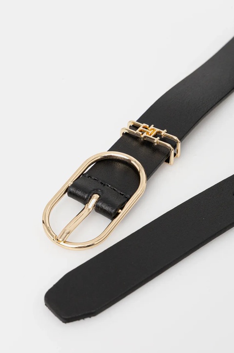 Tommy Hilfiger pasek damski kolor czarny AW0AW17494 - zdjęcie produktu nr 2