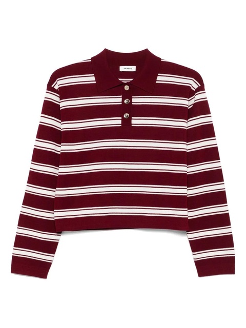 SANDRO striped polo top - Red - zdjęcie produktu nr 1