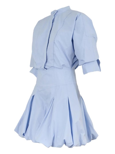 Simkhai Effie puffball-hem shirt dress - Blue - zdjęcie produktu nr 2