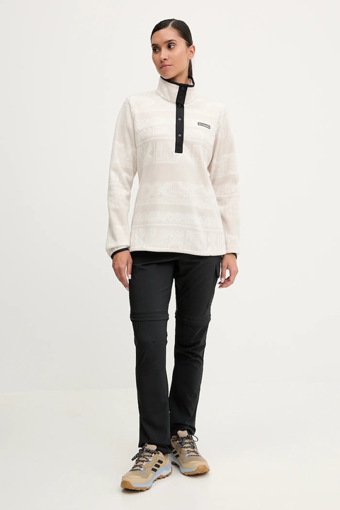 Columbia bluza outdoorowa Benton Springs damska kolor beżowy wzorzysta 2085611 - zdjęcie produktu nr 2