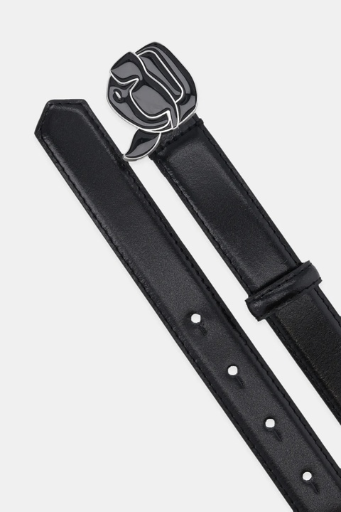 Karl Lagerfeld pasek skórzany damski kolor czarny A2W33073 - zdjęcie produktu nr 2