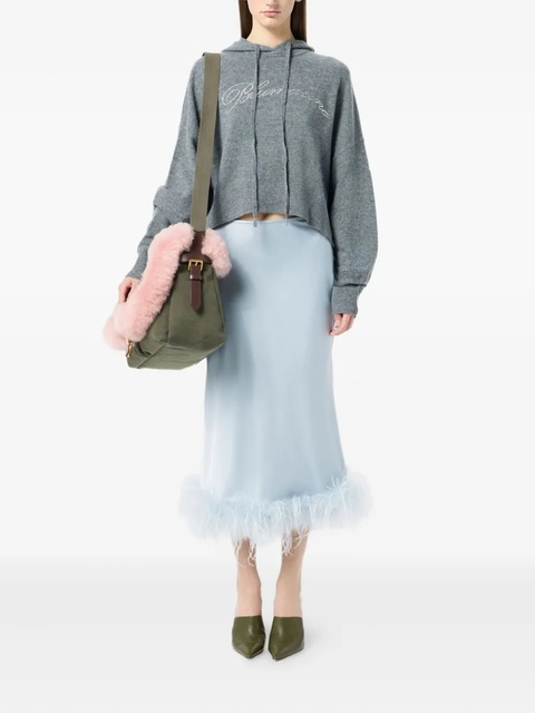 Blumarine crystal-embellished hoodie - Grey - zdjęcie produktu nr 1