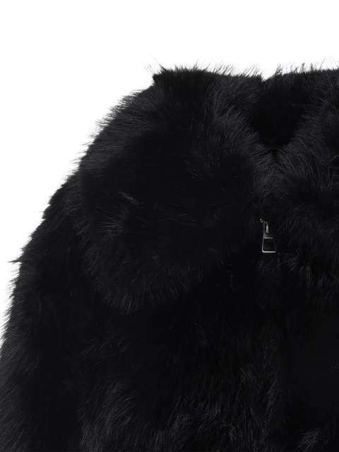 The Frankie Shop faux-fur zip-up jacket - Black - zdjęcie produktu nr 1