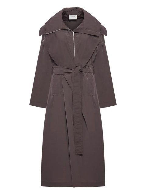 Sportmax zip-up belted coat - Brown - zdjęcie produktu nr 1