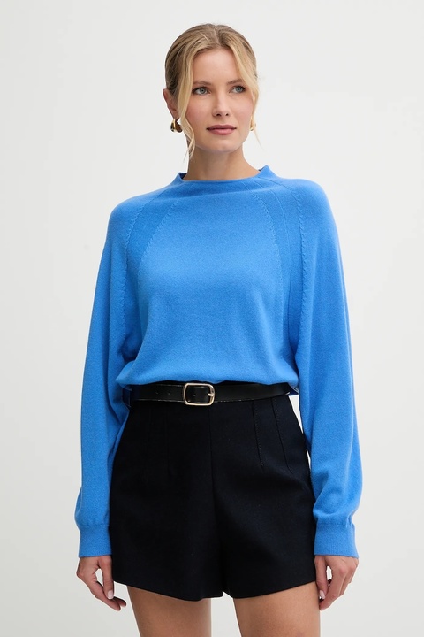 MAX&Co. sweter wełniany damski kolor niebieski lekki 2526366024200 - zdjęcie produktu nr 1