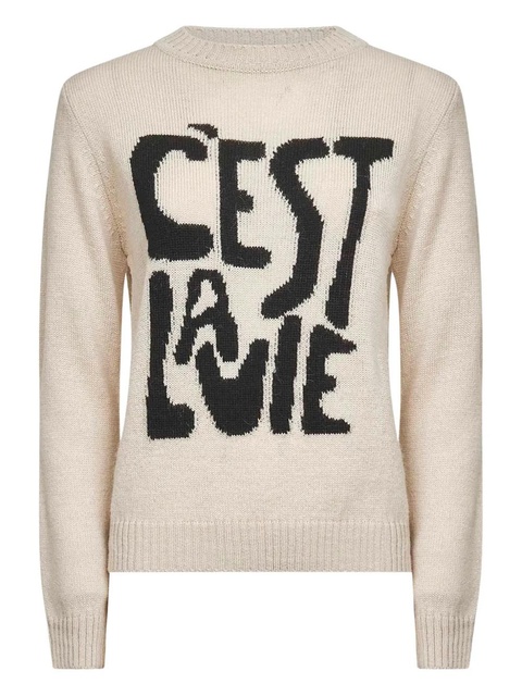 Weekend Max Mara Nitra intarsia-knit crewneck sweater - Neutrals - zdjęcie produktu nr 2