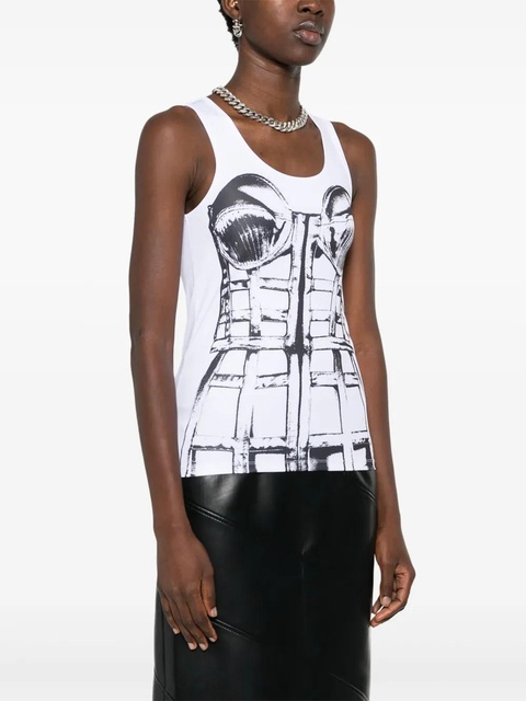 Jean Paul Gaultier trompe l'oeil print top - White - zdjęcie produktu nr 2