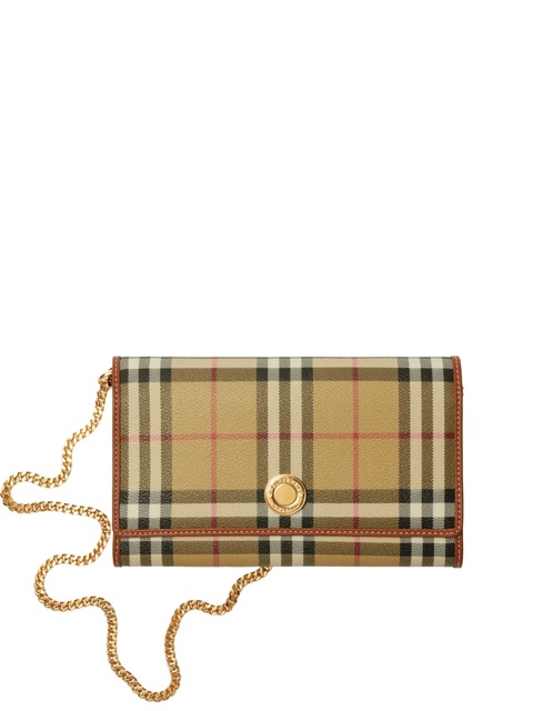 Burberry Check wallet on chain - Neutrals - zdjęcie produktu nr 1