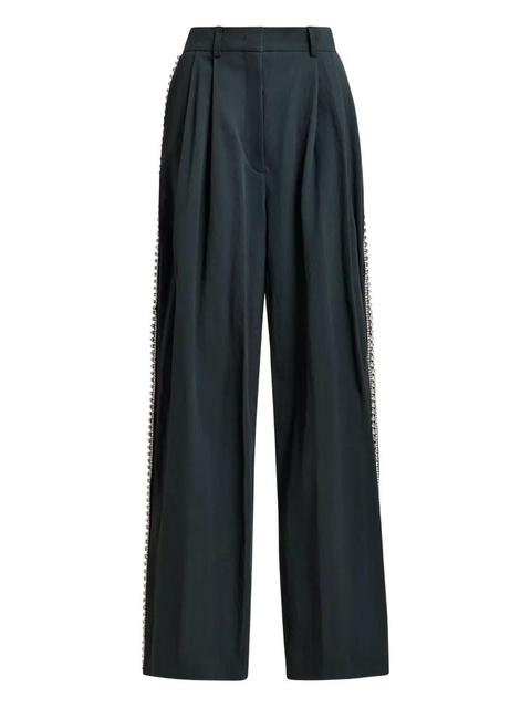 Essentiel Antwerp pleated rhinestone-trimmed trousers - Black - zdjęcie produktu nr 1