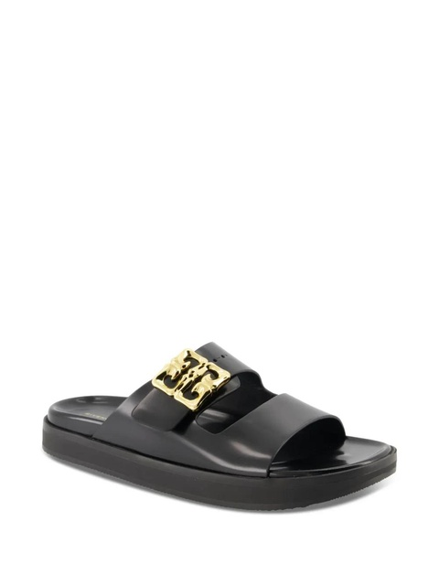 Givenchy logo-plaque leather slides - Black - zdjęcie produktu nr 2