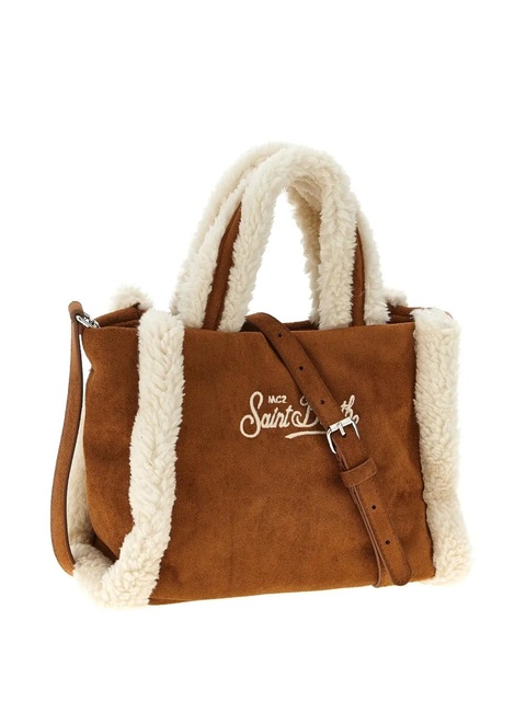 MC2 Saint Barth Vanity shearling-trim mini tote bag - Brown - zdjęcie produktu nr 2