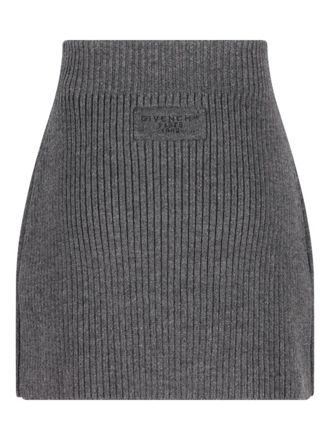 Givenchy ribbed-knit mini skirt - Grey - zdjęcie produktu nr 1