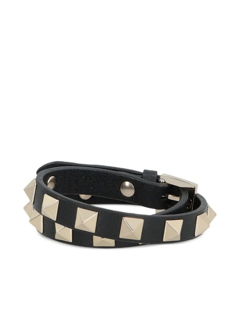 Valentino Garavani Rockstud leather bracelet - Black - zdjęcie produktu nr 1