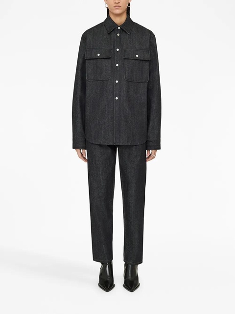 Jil Sander spread-collar denim shirt - Blue - zdjęcie produktu nr 2