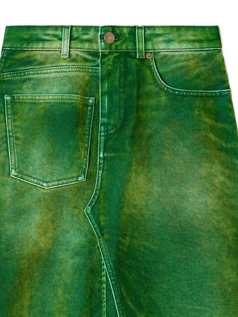 Tory Burch denim-effect a-line skirt - Green - zdjęcie produktu nr 2
