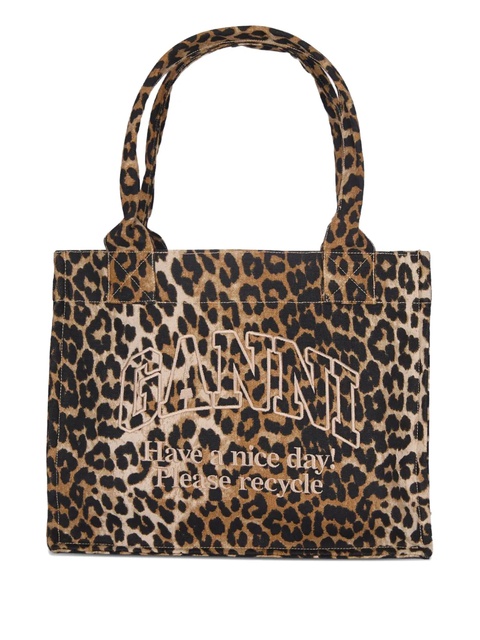 GANNI leopard-print tote bag - Brown - zdjęcie produktu nr 1