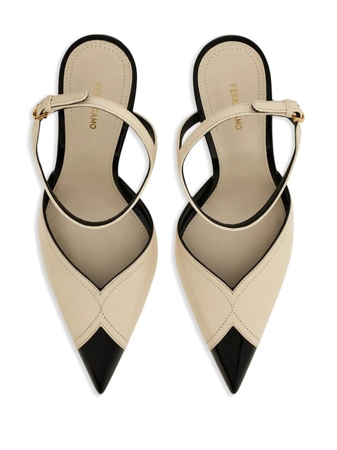 Ferragamo 95mm contrasting-inlays pumps - Neutrals - zdjęcie produktu nr 2