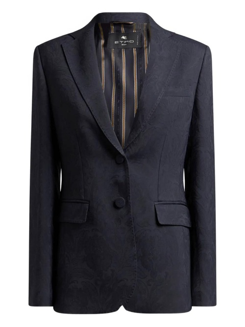 ETRO paisley-pattern cady blazer - Blue - zdjęcie produktu nr 1
