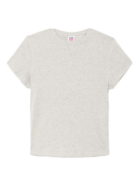 RE/DONE pointelle short-sleeve tee - Grey - zdjęcie produktu nr 2