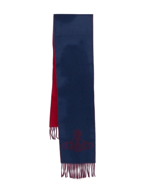 Vivienne Westwood Orb-embellished wool scarf - Blue - zdjęcie produktu nr 1