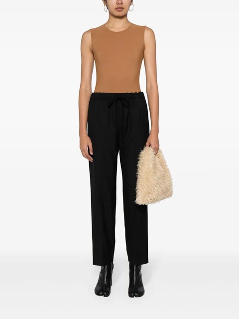 MM6 Maison Margiela single-stitch cropped trousers - Black - zdjęcie produktu nr 1
