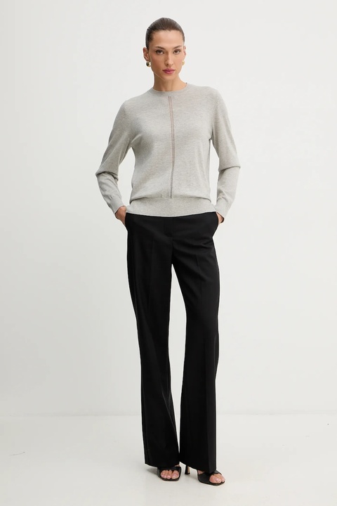 BOSS Orange sweter z dodatkiem wełny damski kolor szary lekki 50548927 - zdjęcie produktu nr 2