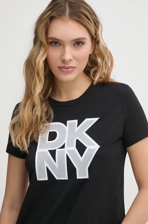 Dkny t-shirt damski kolor czarny P5AHSWNA - zdjęcie produktu nr 2