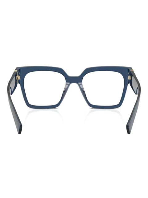 Miu Miu Eyewear logo-detail square-frame glasses - Black - zdjęcie produktu nr 2