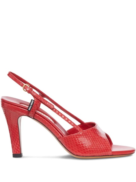 Miu Miu 85mm Ayers slingback sandals - Red - zdjęcie produktu nr 1