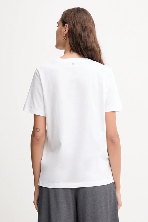 Marc Aurel t-shirt bawełniany damski kolor biały 7718-7000-73881 - zdjęcie produktu nr 2