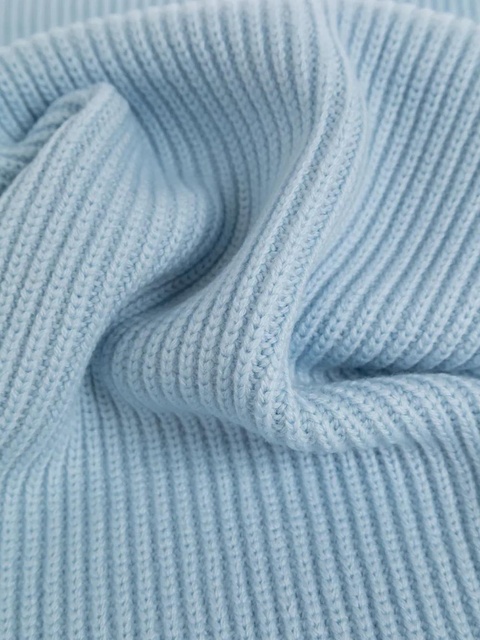 Versace ribbed logo-detail scarf - Blue - zdjęcie produktu nr 1