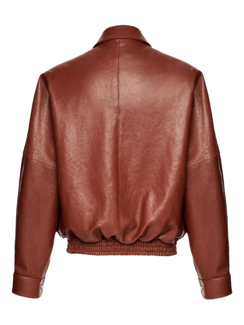 Magda Butrym zip-up leather jacket - Brown - zdjęcie produktu nr 1