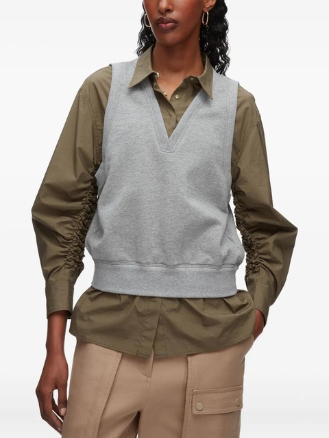 3.1 Phillip Lim V-neck sleeveless layered vest - Grey - zdjęcie produktu nr 2